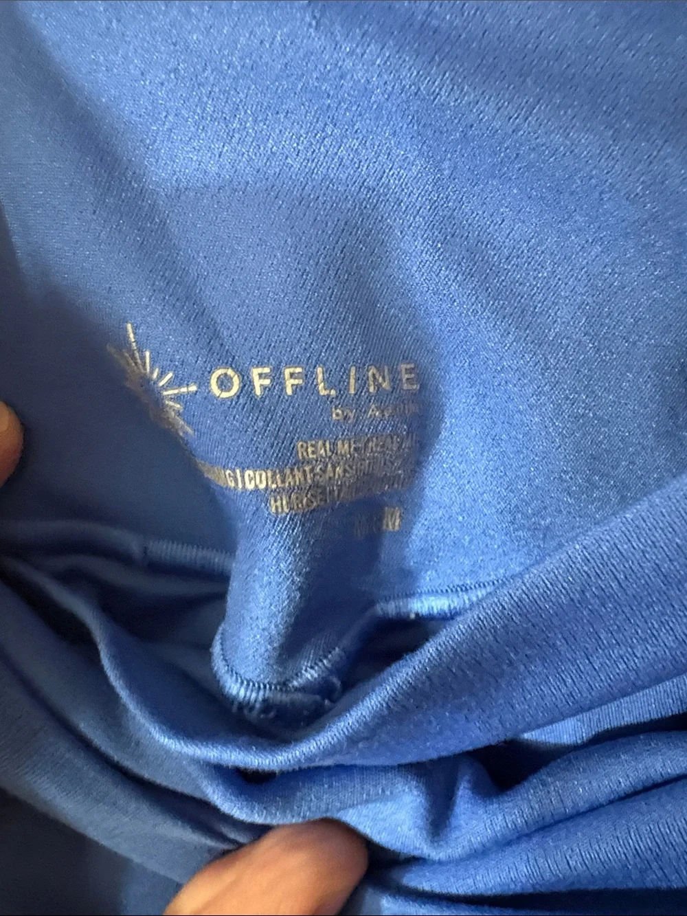 High-Waist V-Crossover Leggings in Bright Blue - Picture 2 of 3